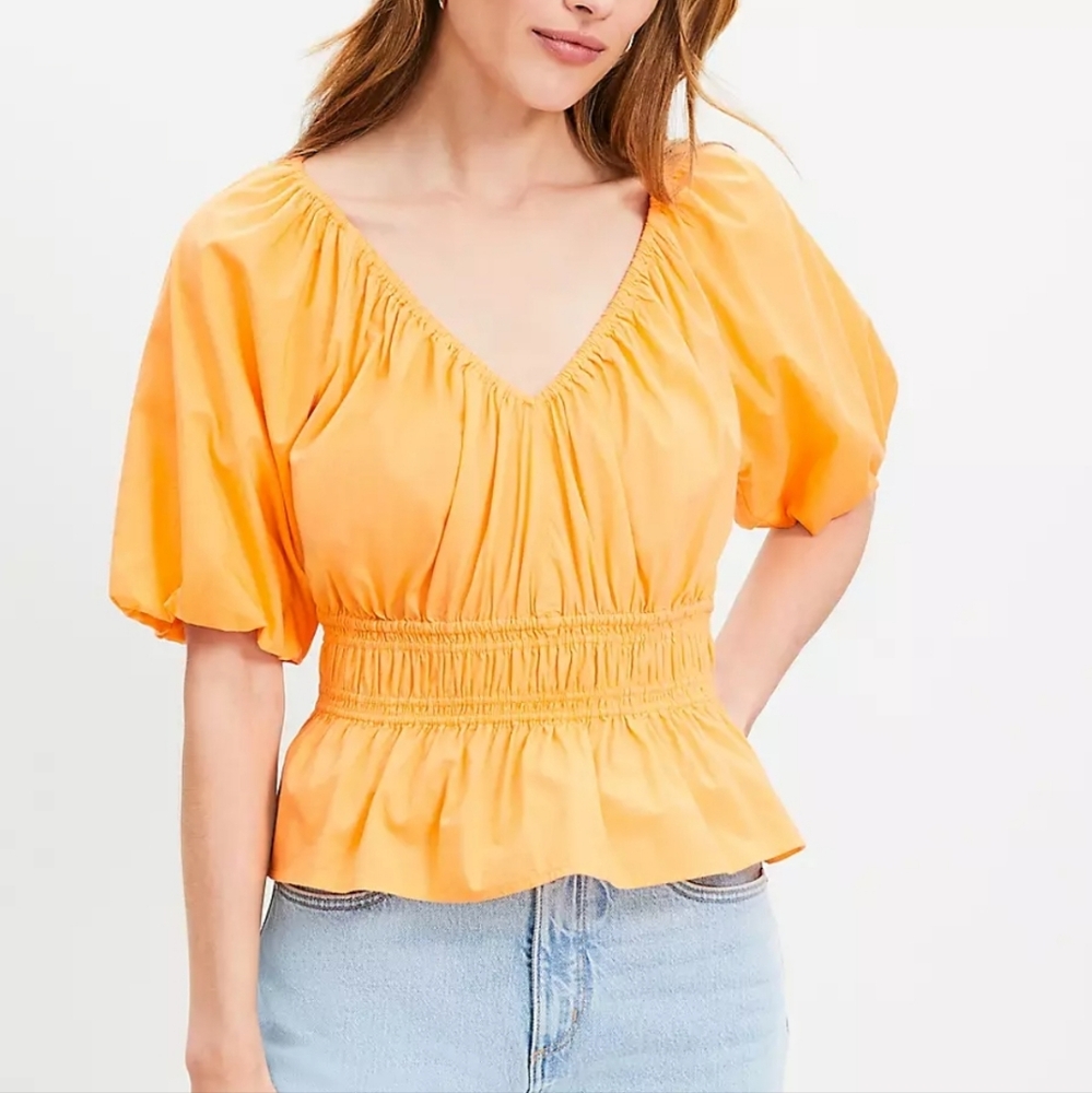 LOFT Bright Orange Blouse